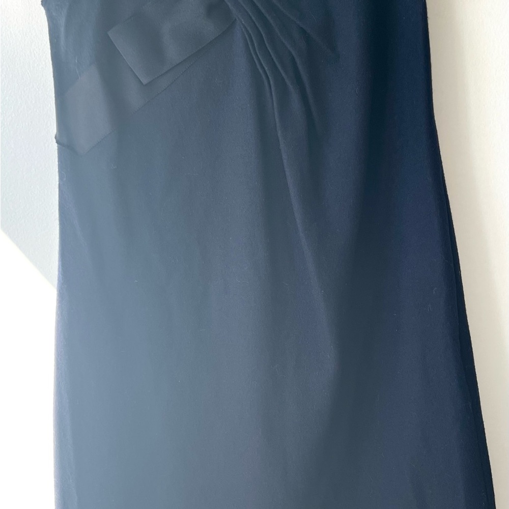 Elegant Bow Navy Dress